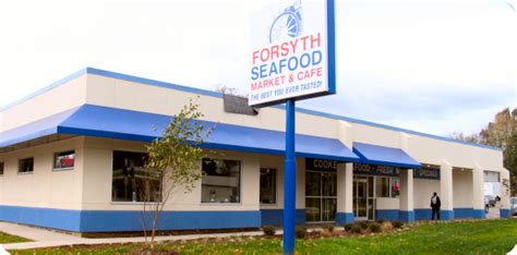 Forsyth seafood - Services Type 1. Forsyth Seafood Market & Café. 108 N Martin Luther King Jr Dr. Winston-Salem, North Carolina 27101. (336) 748-0793. Cafe Hours. Mon-Thurs & Sat | 11AM - 8PM. Fridays | 11AM - 9PM. Fresh Market Hours. 